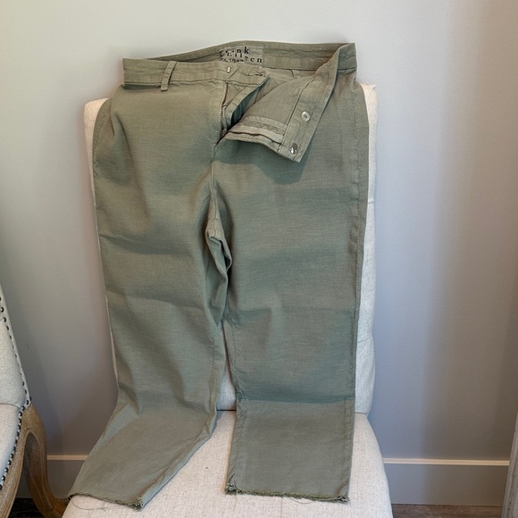 Frank & Eileen Pants - Frank and Eileen sage green trouser size 8